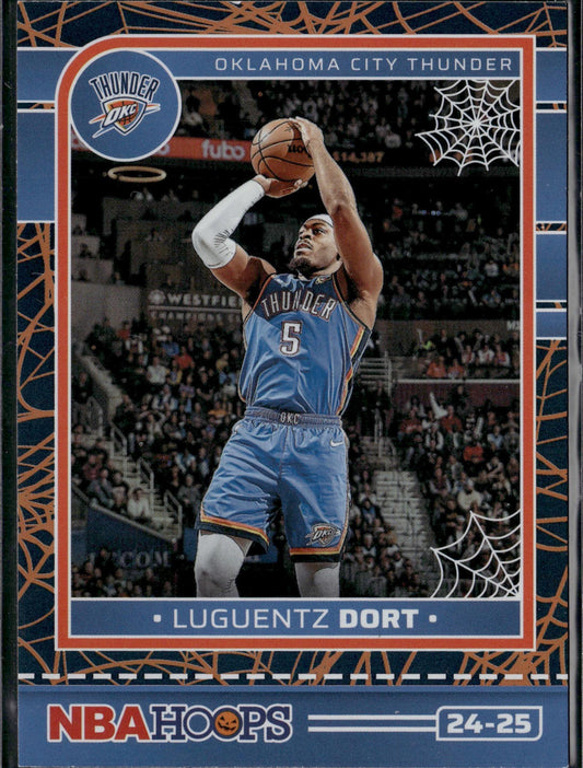 2024-25 Hoops Haunted Hoops Luguentz Dort Holo Webs #204