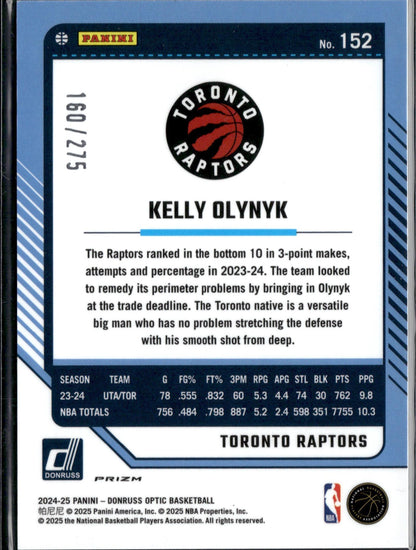 2024-25 Donruss Optic Kelly Olynyk Pink Glitter #/275 #152