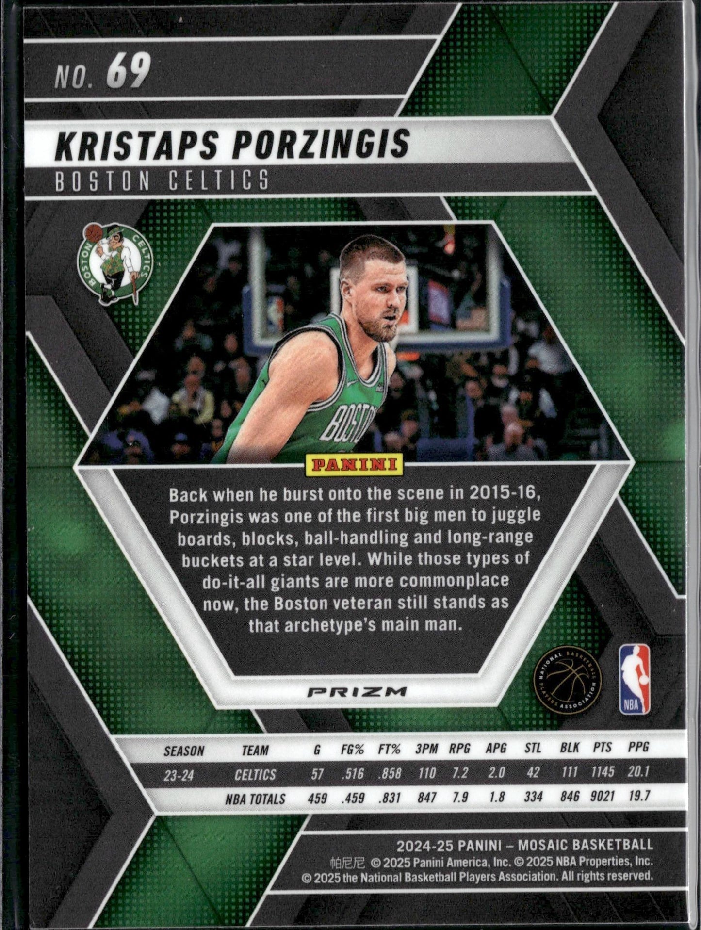 2024-25 Panini Mosaic Kristaps Porzingis Silver #69