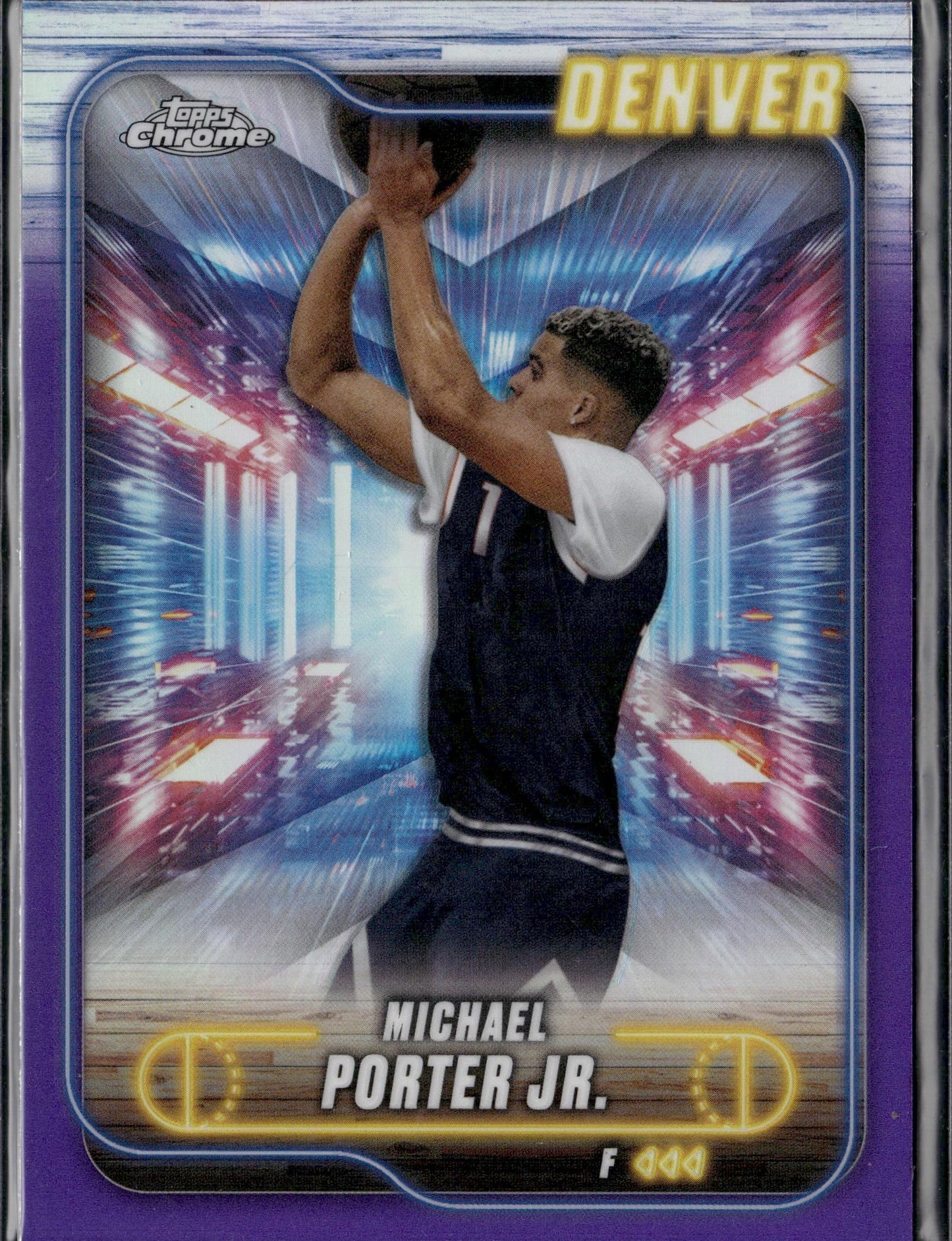 2024-25 Topps Chrome Michael Porter Jr. Purple Refractor #12