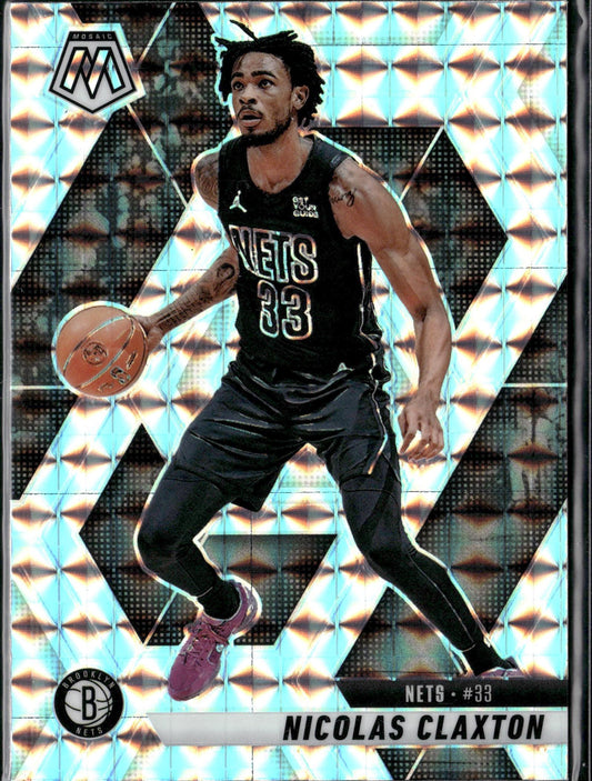 2024-25 Panini Mosaic Nicolas Claxton Silver Mosaic Prizm #106