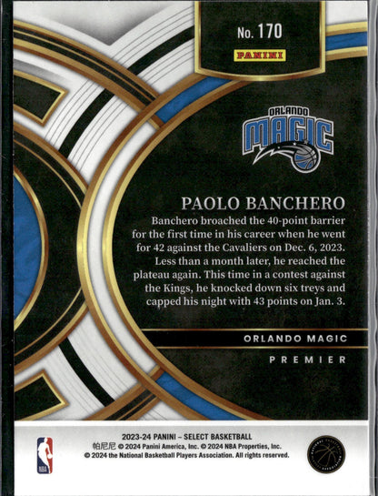 2023-24 Panini Select Paolo Banchero Blue (Retail Base) #170