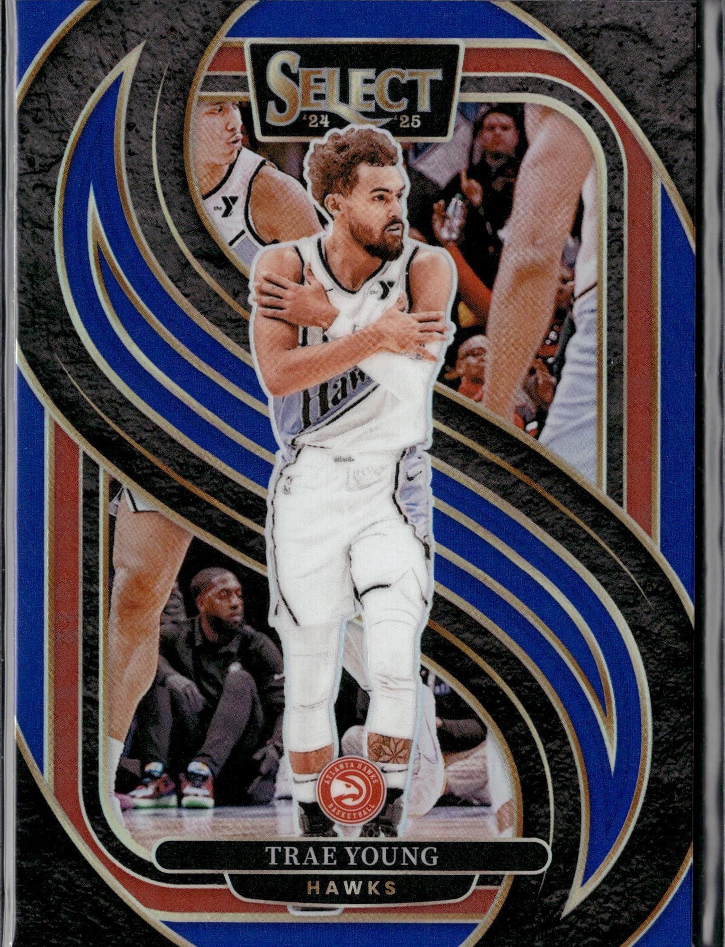 2024-25 Panini Select Trae Young Blue Prizm #123