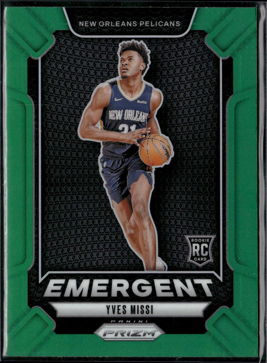 2024-25 Panini Prizm Yves Missi Emergent Prizms Green #21