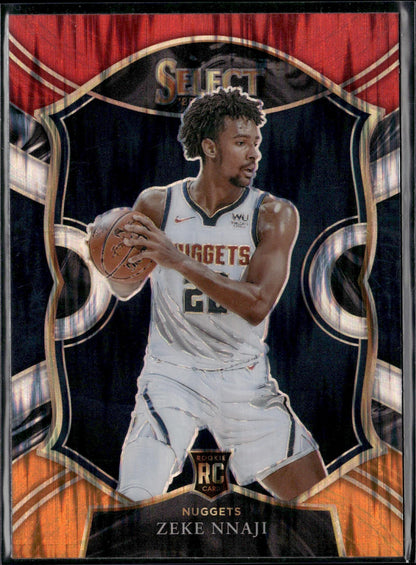 2020-21 Panini Select Zeke Nnaji Rookie Red White Orange Flash #82