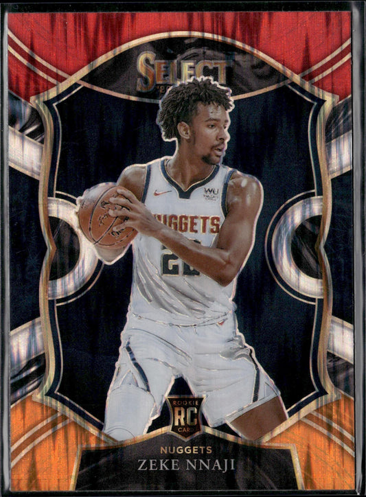 2020-21 Panini Select Zeke Nnaji Rookie Red White Orange Flash #82