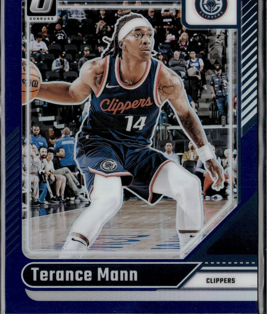2024-25 Donruss Optic Terance Mann Blue Velocity #156