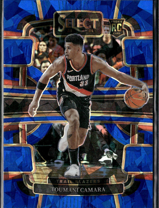 2023-24 Panini Select Toumani Camara Rookie Blue Cracked Ice Prizms #81