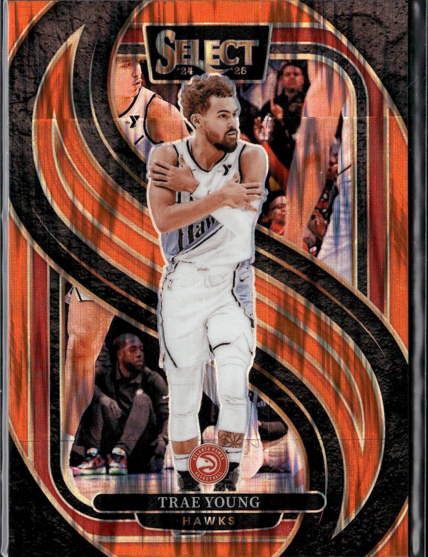 2024-25 Panini Select Trae Young Orange Flash Prizm #123