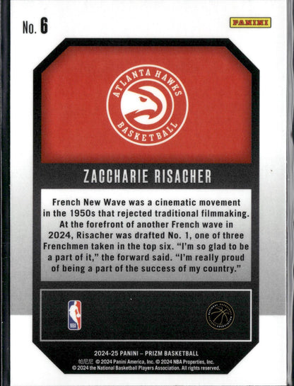 2024-25 Panini Prizm Zaccharie Risacher Emergent #6