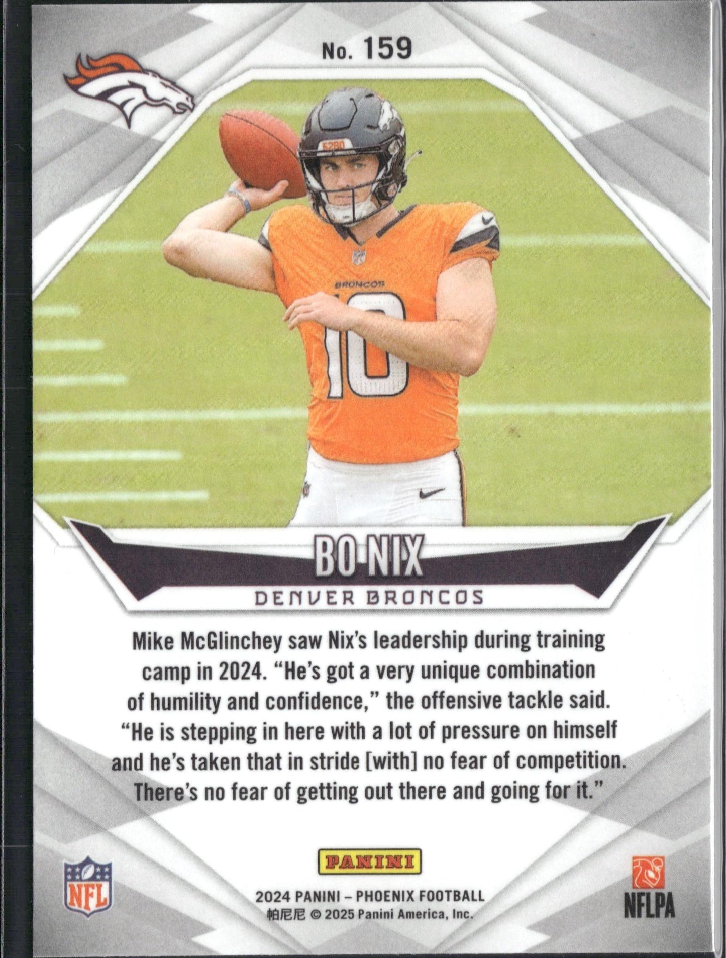 2024 Panini Phoenix Bo Nix Rookie #159