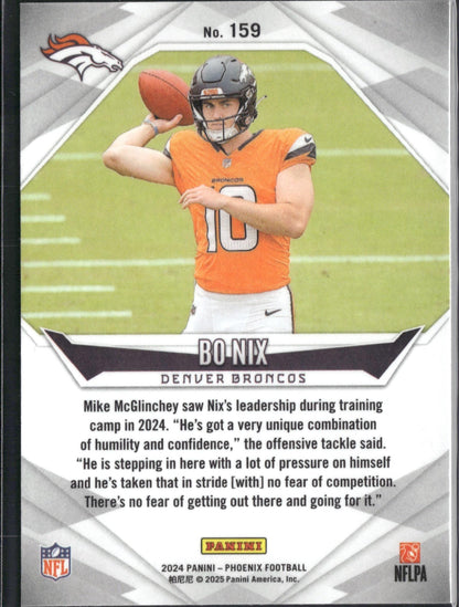 2024 Panini Phoenix Bo Nix Rookie #159
