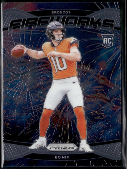 2024 Panini Prizm Bo Nix Fireworks #23