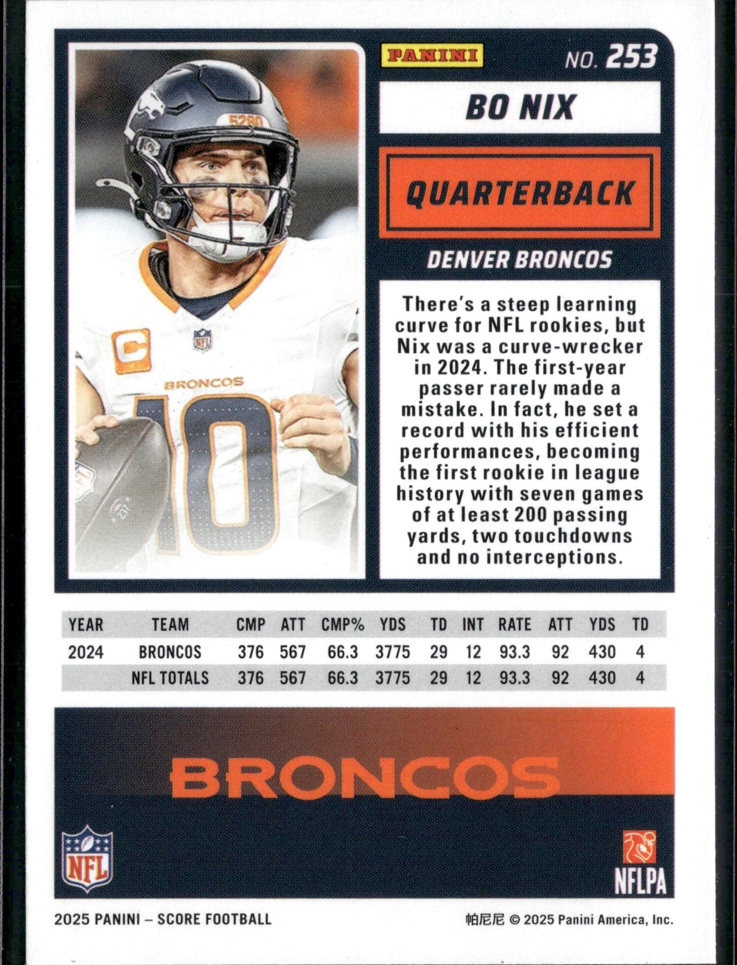 2025 Score-A-Treat Bo Nix #253