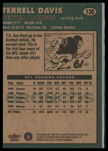 2000 Fleer Tradition Terrell Davis #130