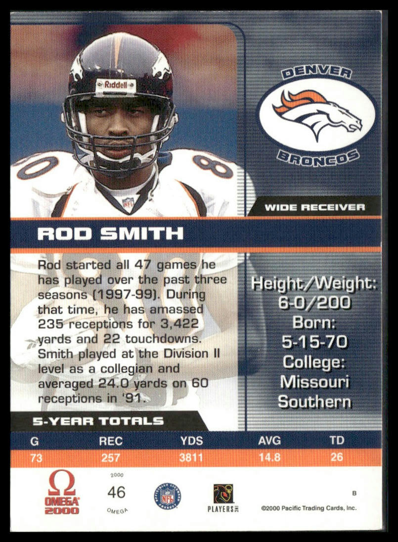 2000 Pacific Omega Rod Smith #46