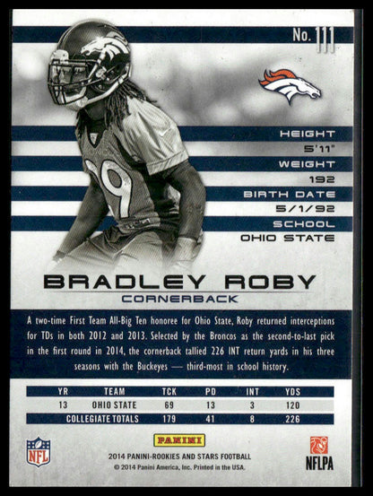 2014 Panini Rookies & Stars Bradley Roby Rookie #111