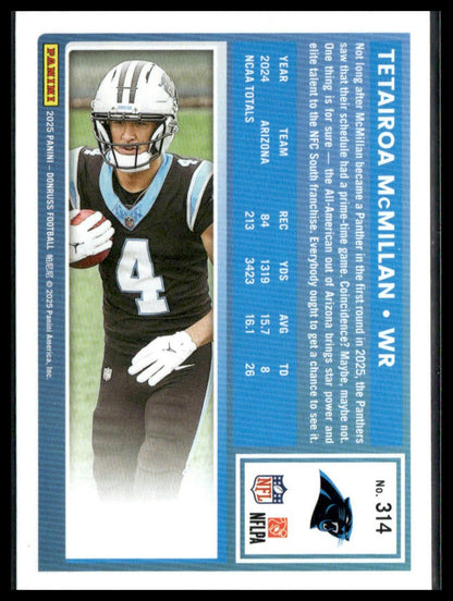 2025 Donruss Tetairoa McMillan Rookie #314