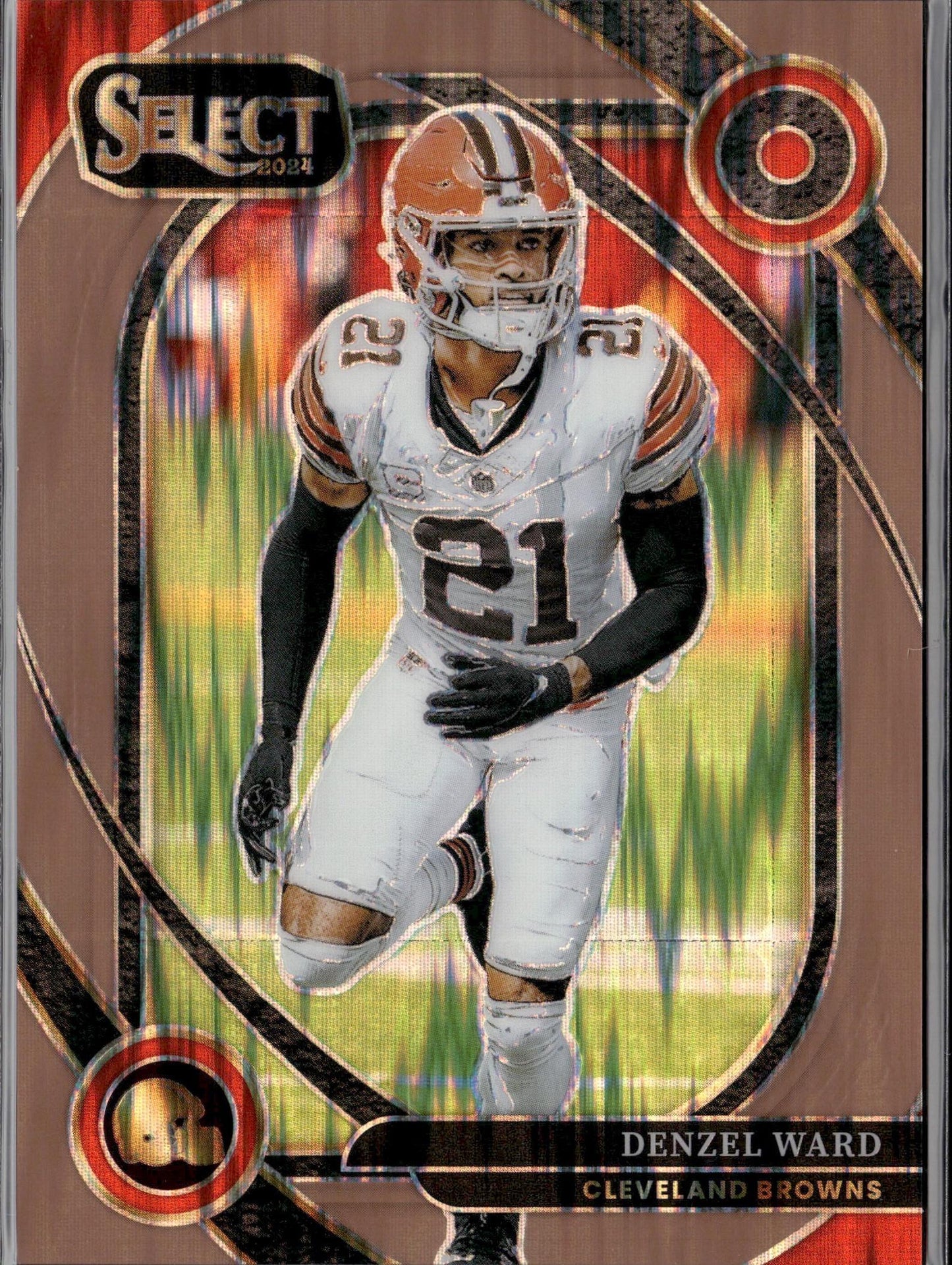 2024 Panini Select Denzel Ward Copper Prizm Shock #/299 #248