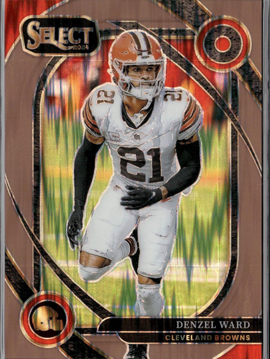 2024 Panini Select Denzel Ward Copper Prizm Shock #/299 #248