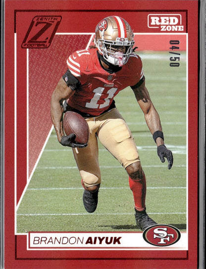 2024 Panini Zenith Brandon Aiyuk 2nd Down #/50 #89