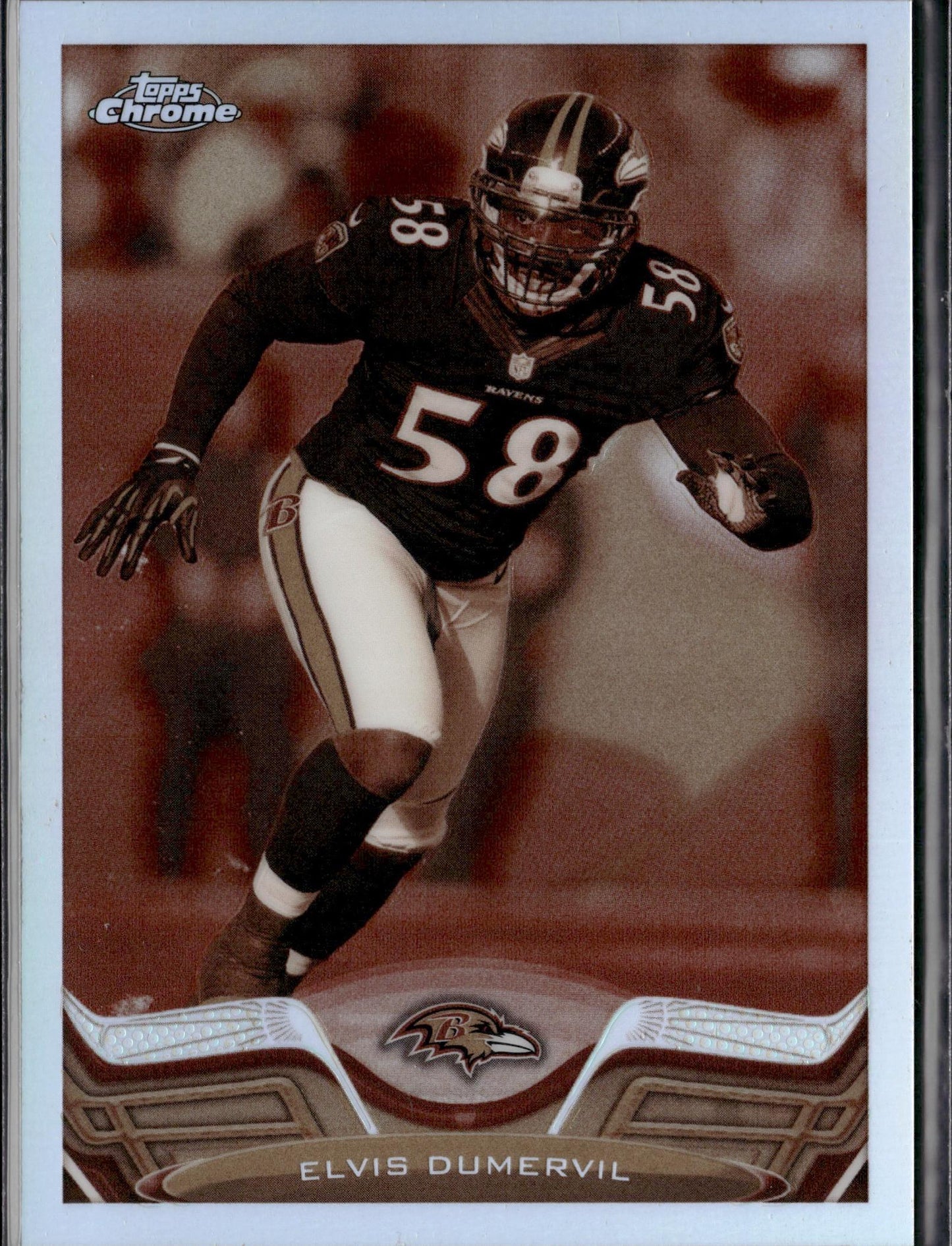 2013 Topps Chrome Elvis Dumervil Sepia Refractors #/99 #182