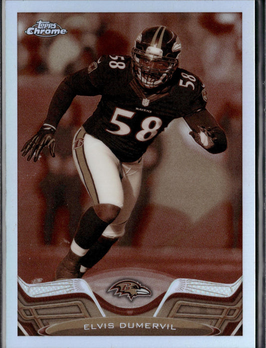 2013 Topps Chrome Elvis Dumervil Sepia Refractors #/99 #182