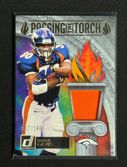 2025 Donruss Terrell Davis / RJ Harvey Passing the Torch Jerseys #/199 #PTJ-DEN