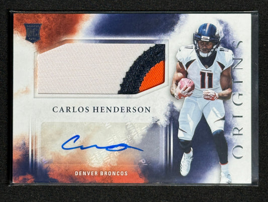 2017 Panini Origins Carlos Henderson Rookie Auto #129