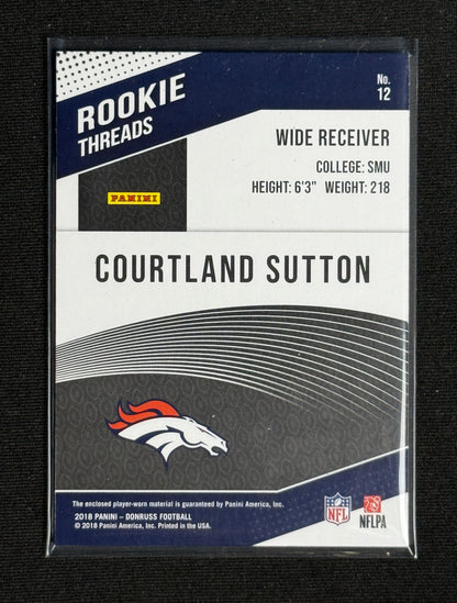 2018 Donruss Courtland Sutton Rookie Threads #12