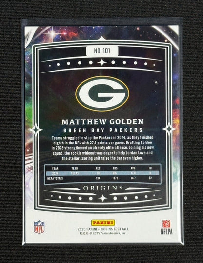2025 Panini Origins Matthew Golden Rookie #101