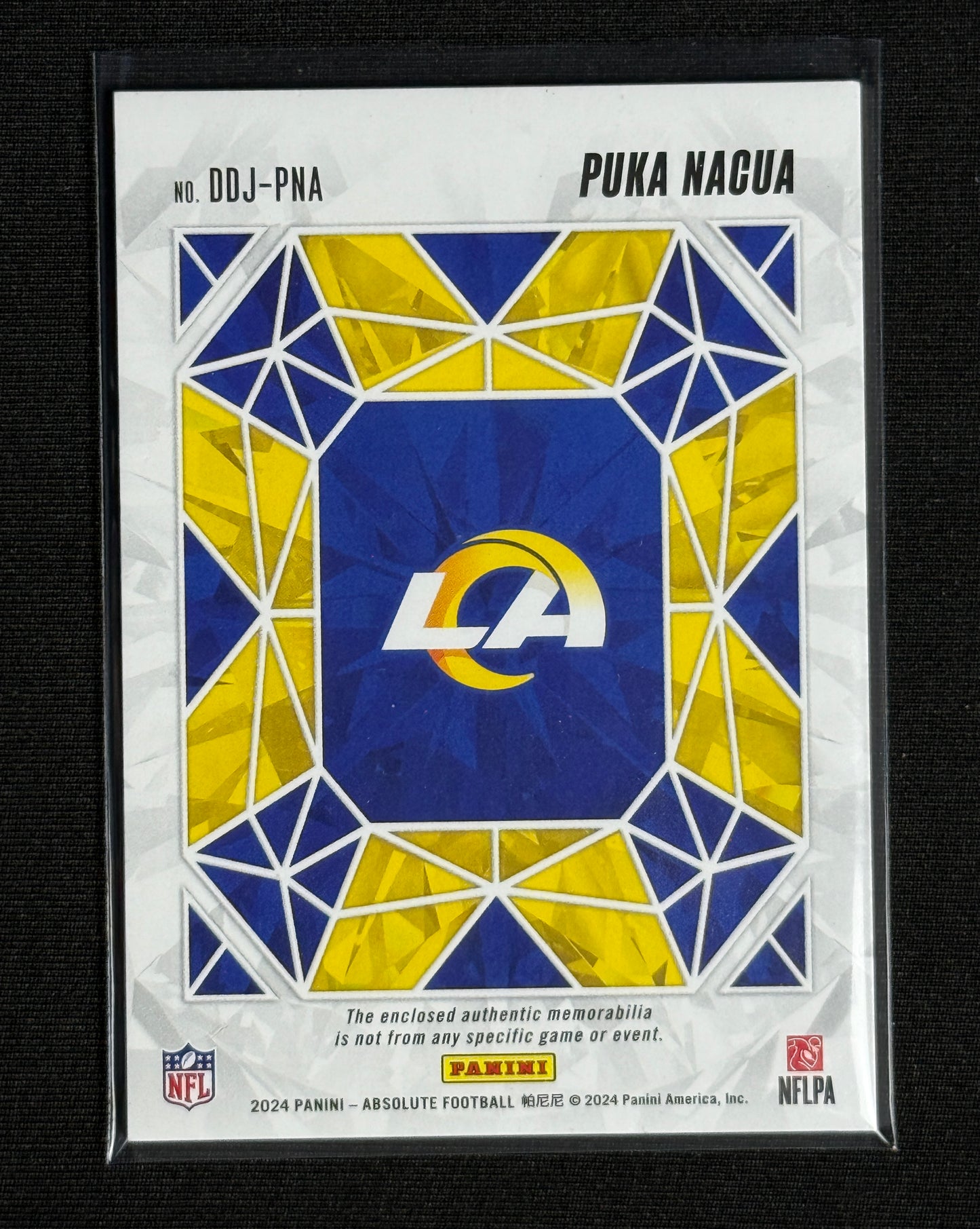2024 Panini Absolute Puka Nacua Draft Diamonds Jersey #DDJ-PNA