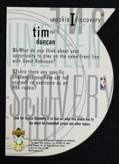 1997-98 Upper Deck Tim Duncan Rookie Discovery I #R1