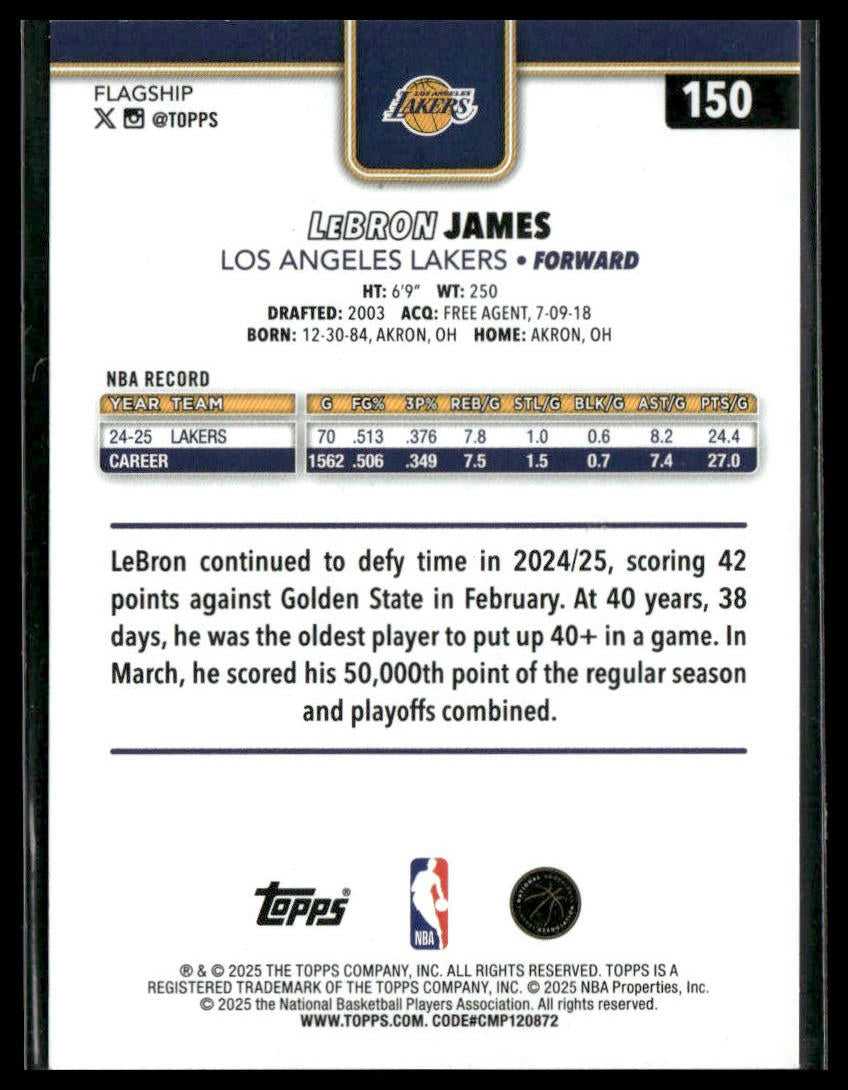 2025-26 Topps LeBron James #150