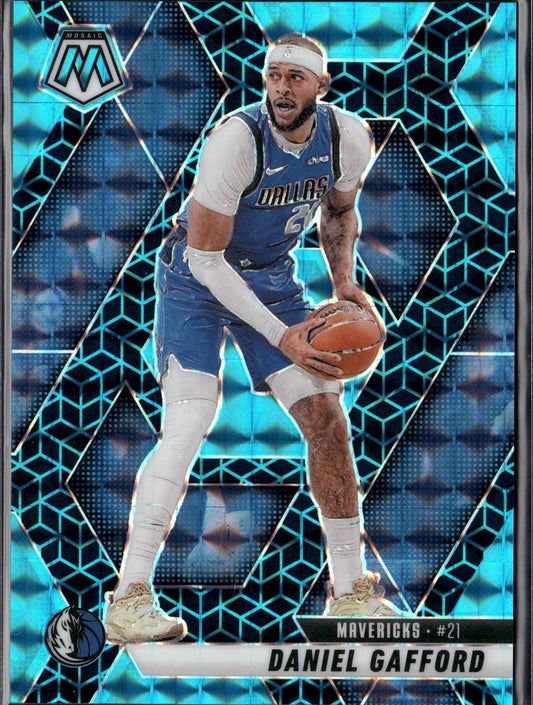 2024-25 Panini Mosaic Daniel Gafford Spectris Blue FOTL Mosaic #/25 #55