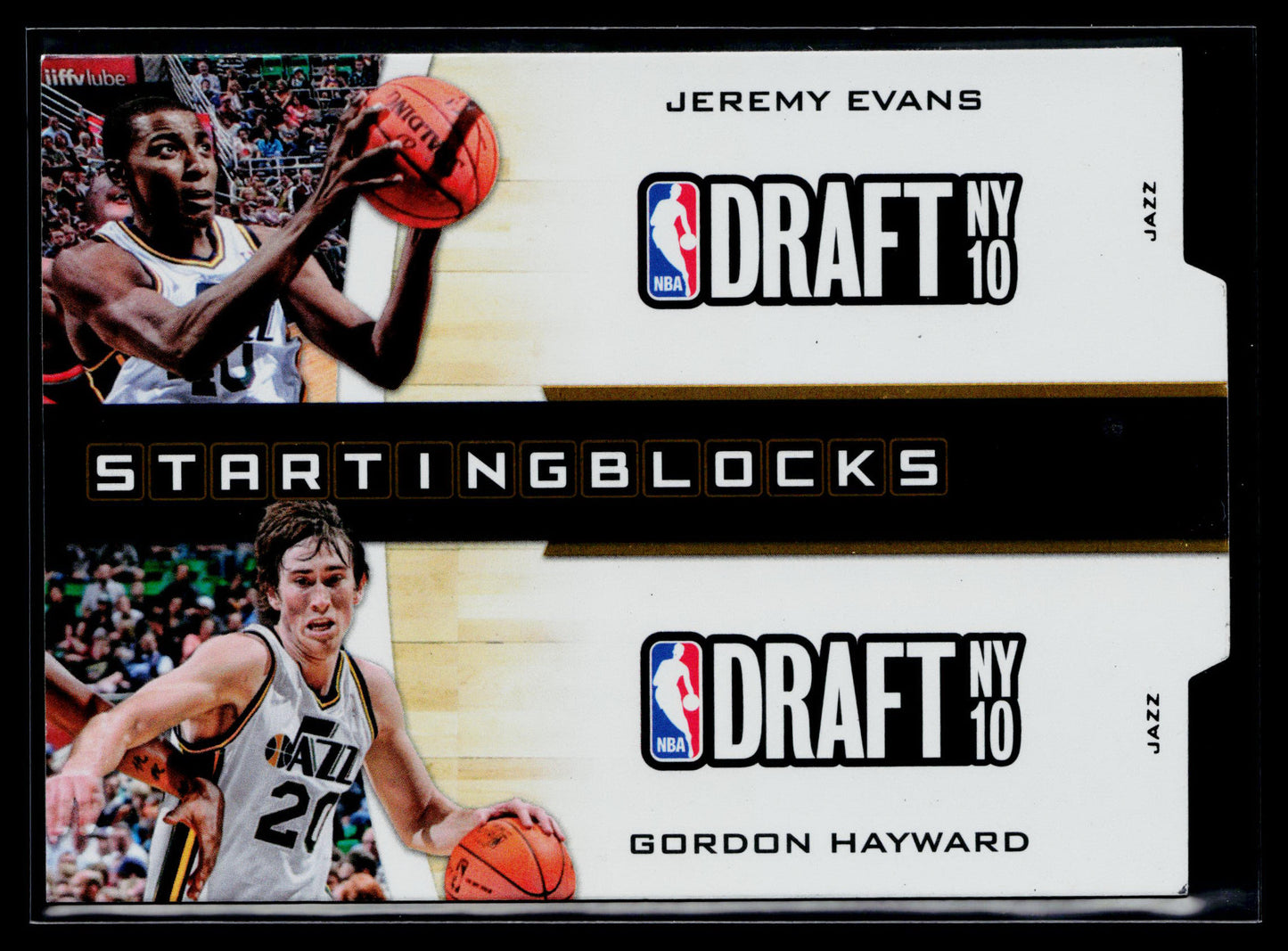 2010-11 Panini Jeremy Evans / Gordon Hayward Starting Blocks Die Cut #/49 #13