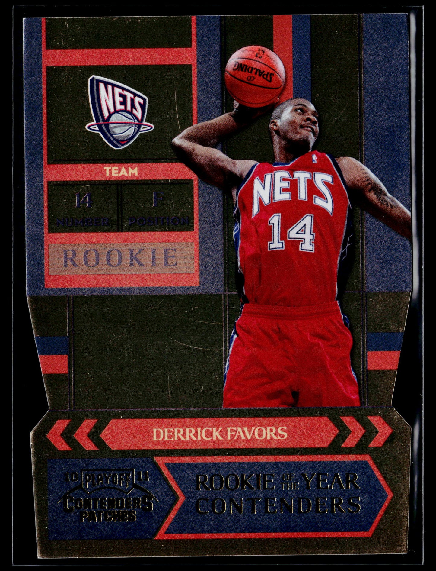2010-11 Panini Derrick Favors Rookie of the Year Contenders #5 #/99