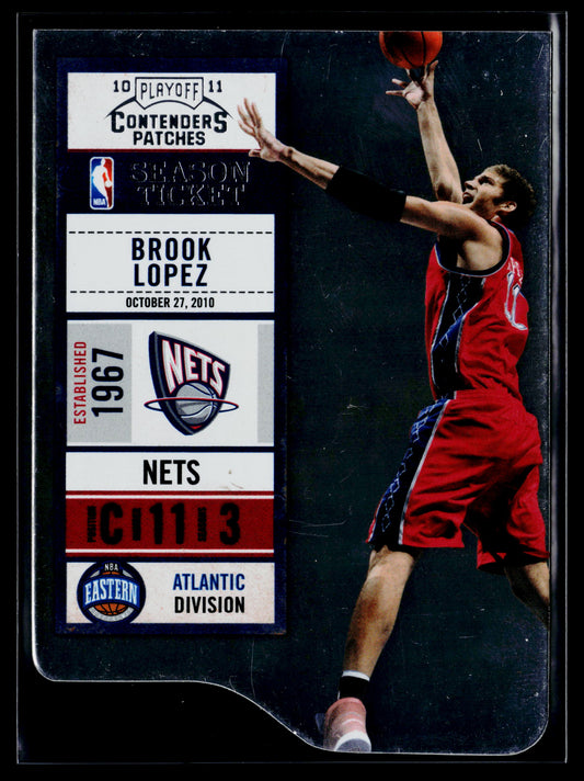 2010-11 Playoff Contenders Brook Lopez Die Cuts Silver #/299 #56