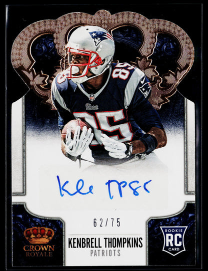 2013 Crown Royale Kenbrell Thompkins Rookie Signatures Bronze Auto #/75 #155