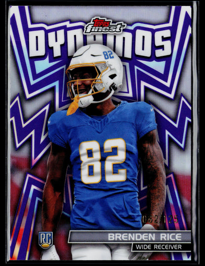 2024 Finest Brenden Rice Dynamos Purple Refractor #/125 #DYN-18