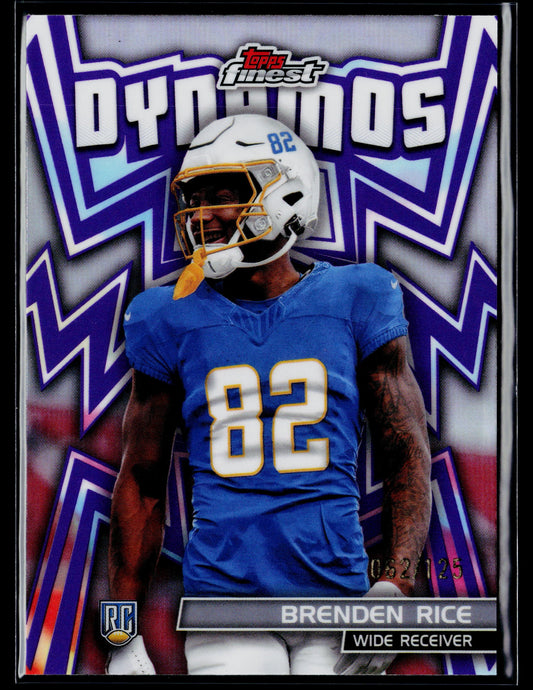 2024 Finest Brenden Rice Dynamos Purple Refractor #/125 #DYN-18
