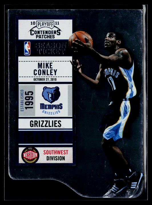2010-11 Playoff Contenders Patches Mike Conley Die Cuts Silver #/299 #48