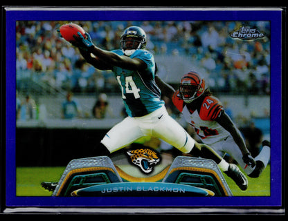 2013 Topps Chrome Justin Blackmon Purple Refractors #/499 #173
