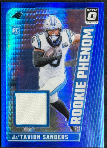 2024 Donruss Optic Ja'Tavion Sanders Rookie Phenoms Blue Hyper #RPB-JSS