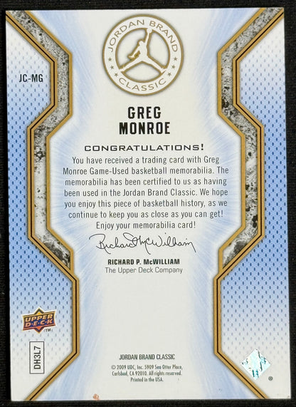 2010-11 SP Authentic Greg Monroe Jordan Brand Classic #JC-MG