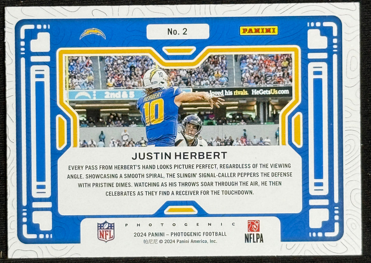 2024 Panini Photogenic Justin Herbert A Different View #2