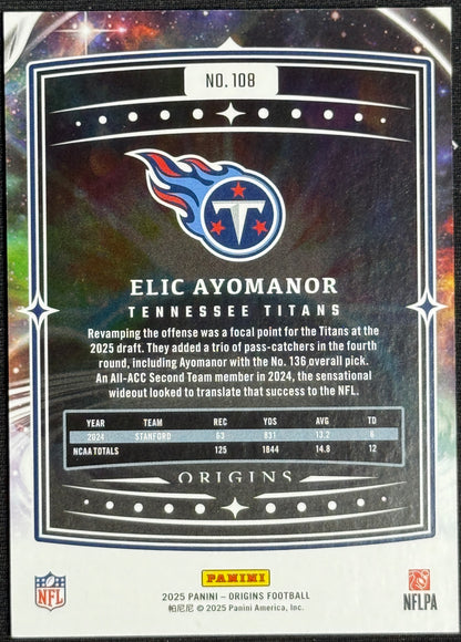 2025 Panini Origins Elic Ayomanor Rookie #108