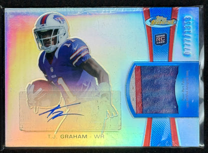 2012 Finest T.J. Graham Rookie Patch Autographs Refractors Auto #/1353 #RAP-TG