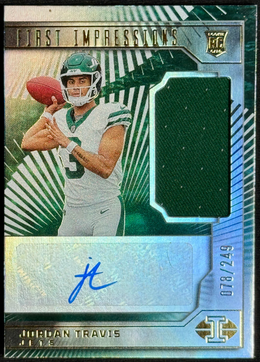 2024 Illusions Jordan Travis First Impressions Memorabilia Auto #/249 #130