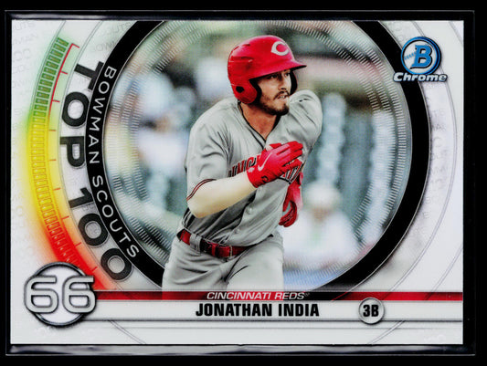 2020 Bowman Jonathan India Chrome Bowman Scouts Top 100 #BTP-66
